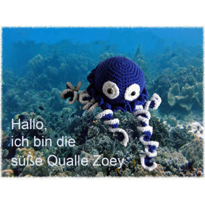 Häkelanleitung für die süße Qualle Zoey!