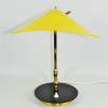 50er Jahre Tischlampe Leuchte Kunststoff zeitlos stil novo  mid century fifties Acryl Plexiglas gelb schwarz vintage Bild 5