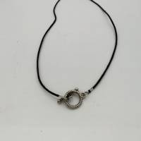 Lange Perlen- Halskette in schwarz silber 62 cm, handgemachtes Unikat Bild 8