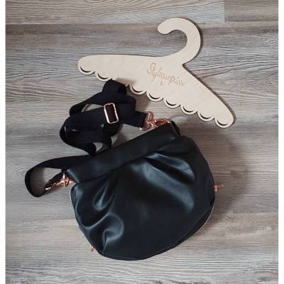 Stylische Handtasche mit Schultergurt und raffinierten Falten – Unikat nach Wunsch