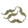 5 Verbinger, Moustache, Bart, Vintage-Stil, bronze, Mittelstück, Kette, Anhänger, charm, charms,  02615 Bild 2