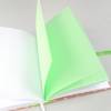 Notizbuch, rot, weiße Punkte, mai-grün, Schleife, DIN A5, 300 Seiten Bild 4