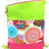 Farbenfrohe Foldover big Handtasche mit Rucksack-Funktion Bild 4