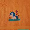 Handtuch, orange, 50x100, mit Einhorn und nach Wunsch mit Namen Bild 3