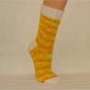 handgestrickte Socken, Strümpfe Gr. 41/42, Damensocken in sonnengelb, gelb, orange und natur, Einzelpaar Bild 5