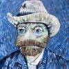 Vincent van Frosch, Van Gogh, Selbstbildnis, Selbstportrait, Filzhut, alte Meister, Van Gogh Bild, Gemälde, Frosch, Froschbild, Acrylbild Bild 2