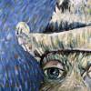 Vincent van Frosch, Van Gogh, Selbstbildnis, Selbstportrait, Filzhut, alte Meister, Van Gogh Bild, Gemälde, Frosch, Froschbild, Acrylbild Bild 6