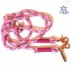 Leine Halsband Set rosa bordeaux pink weiß, für mittelgroße Hunde, verstellbar Bild 3