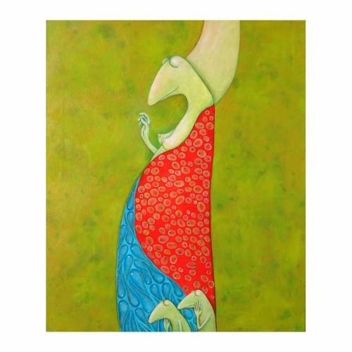 Die Fröschin Hope, Gustav Klimt, Frosch Bild, alter Meister, Froschbild, Lenzkunzt, Sabine Lenz, witziges Froschbild