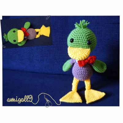 Amigurumi Häkelanleitung für den kleinen Erpel Paul