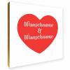 Holzbild "Rotes Herz" personalisiert Geschenk Namen Holzschild, 15x15 cm aufhängen o. hinstellen Taufe Geburt Hochzeit Dankeschön Wandbild Bild 4