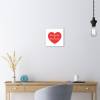 Holzbild "Rotes Herz" personalisiert Geschenk Namen Holzschild, 15x15 cm aufhängen o. hinstellen Taufe Geburt Hochzeit Dankeschön Wandbild Bild 7