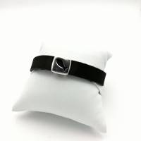 Leder-Armband, mit Fisch in schwarz silber für Kommunion Konfirmation, 18 cm lang plus Verlängerungkette Bild 6