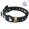 Leine Halsband Set schwarz silber sehr edel mit Kristallstein, für mittelgroße Hunde, verstellbar Bild 7