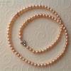 Perlenkette mit Silberschnecke als Verschluss, Zuchtperlencollier, Halskette, Geschenk für Frauen, Brautschmuck Bild 7