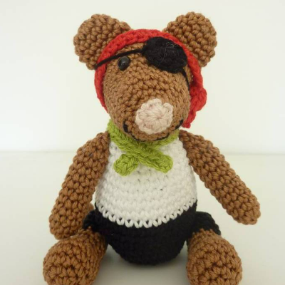 Häkelanleitung - Piraten-Maus "Mini"