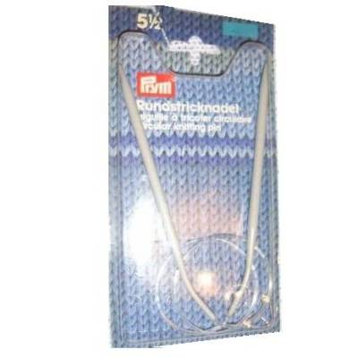 Rundstricknadel prym  Aluminium grau  Stärke 5,5   Länge 80 cm