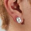 Bohnen auf die Ohrn – Ohrschmuck "Silber-Böhnchen" massive Silber-Ohrstecker aus  THEMEN-SCHMUCK Kaffeebohne Bild 6