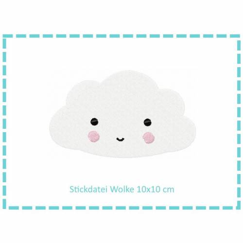 Stickdatei Wolke 10x10 cm