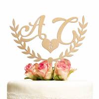 Cake Topper Hochzeit personalisiert Holz mit Namen Kuchentopper Just Married Hochzeitstorte Tortenaufsatz Tortendeko Deko Hochzeitsgeschenk Bild 1