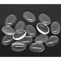 10 oder 100 Stück klare Cabochons-Kuppelsteine-Glassteine, oval Bild 1