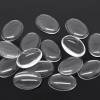 10 oder 100 Stück klare Cabochons-Kuppelsteine-Glassteine, oval Bild 3