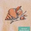 Handtuch, apricot , 49x90 cm, mit "Muschel" und nach Wunsch mit Namen Bild 3