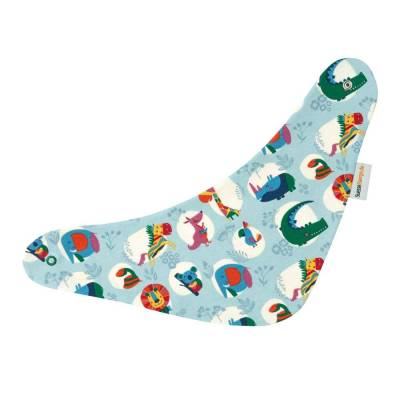 Tuch Babytuch Halstuch Dreieckstuch Wendehalstuch Sabberlatz Unisex "Bunte Dschungelbande" Geschenk Geburt
