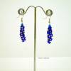 Ohrringe, #Ohrhänger "Blüten" #royalblau, 5 cm Bild 2