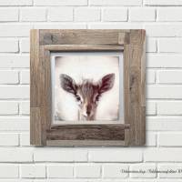 Waldtiere BÖCKCHEN DIKDIK Tierbild auf Holz Leinwand Kunstdruck Wanddeko Landhausstil Vintage Shabby Chic online kaufen Bild 1