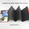 Leporello, groß, 24 x 14 cm, 12 Flächen, rot schwarz, Faltbuch Bild 4