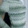 Handgestrickter lässiger Sweater für Frauen/ Grüntöne / extravagantes Muster/ handgestricktes Unikat Bild 6
