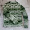 Handgestrickter lässiger Sweater für Frauen/ Grüntöne / extravagantes Muster/ handgestricktes Unikat Bild 8