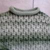 Handgestrickter lässiger Sweater für Frauen/ Grüntöne / extravagantes Muster/ handgestricktes Unikat Bild 9