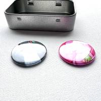 2 Magnete in der Box, Kühlschrankmagnet, Küche, Rezepthalter, witzige Magnete, Button Magnete, runde Magnete, Geschenk Büro,kleines Geschenk Bild 3