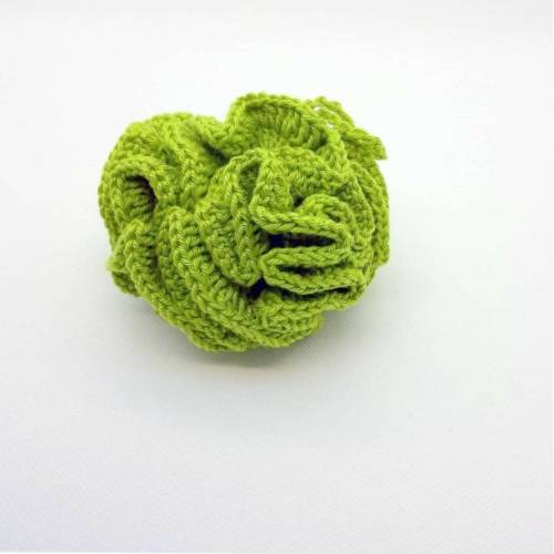Dusch-Badeschwamm gehäkelt apfelgrün Baumwolle