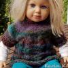Tunika Pullunder Pullover kurze Ärmel Grün Violett Pastellblau Blaugrün Oliv gestrickt Kleinkind Größe 98 bis 104 Bild 9