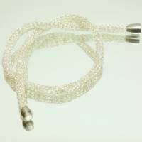 romantische Damen-Halskette aus Silberdraht, Perlenkette, Collier, Silberkette, Halskette von bcd manufaktur Bild 2