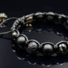 Herren Armband aus Edelsteinen Onyx Lava Achat und Rauchquarz mit Knotenverschluss, Makramee Armband, 10 mm Bild 6