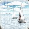 SEGELTÖRN maritimes Wandbildauf Holz Leinwand Kunstdruck Landhausstil Segelboote Vintage Style Shabby Chic online kaufen Bild 5