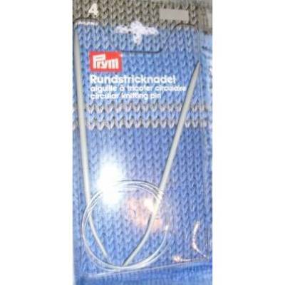 Rundstricknadel prym  Aluminium grau  Stärke 4  