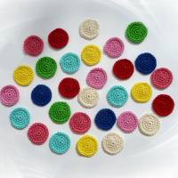 Konfetti Mini Dots Kreise uni gehäkelt, Häkelapplikationen bunte Punkte in Wunschfarben Bild 8