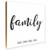 Holzbild "Familie" personalisiert Geschenk Namen Holzschild, 15x15 cm aufhängen o. hinstellen Family Dankeschön Wandbild Dekoration Bild 7