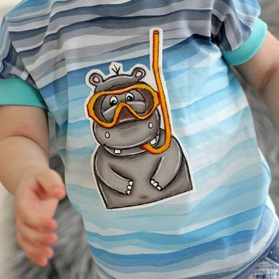 Applikationsvorlage Nilpferd Nils | PDF-Datei