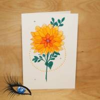 [2019-0086] Klappkarte "Blume - Ohne Thema" - handgezeichnet Bild 1