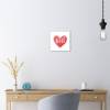 Holzbild "Herz Buchstaben" personalisiert Geschenk Namen Holzschild, 15x15 cm aufhängen o. hinstellen Geburt Hochzeit Dankeschön Wandbild Bild 4