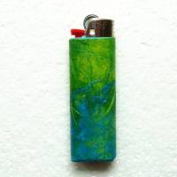 Feuerzeughülle grünblau inkl. BIC-Feuerzeug Bild 1
