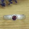 Schmaler Ring aus Silber 925/- mit pinkfarbenem Turmalin Bild 3