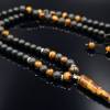 Herren Halskette aus Edelsteinen Onyx Lava Tigerauge und Hämatit mit Anhänger, Länge 61 cm Bild 3