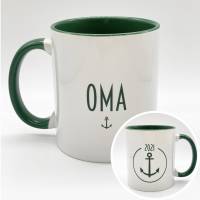 Tasse Oma / Opa mit Anker, personalisierbar inkl. praktischer Geschenkverpackung Bild 1